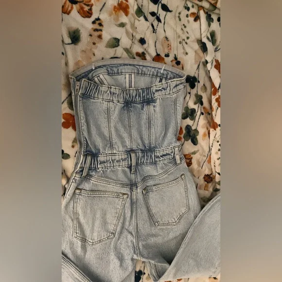 Abercrombie & Fitch Light Blue Wash Jumpsuit - Picture 4 of 6